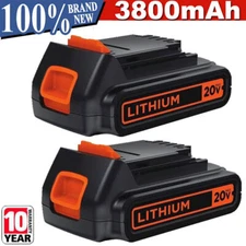2Pack 20V 3.8AH Lithium-Ion Battery for Black & Decker 20 Volt LB20 LBX20 LBXR20