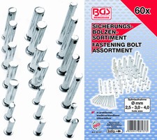60 tlg. Sicherungsbolzen Steckbolzen Splinte Splintbolzen Set 25-65mm Lang B8137