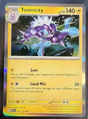 Toxtricity 072/197 Holo Rare Pokemon Card Scarlet & Violet