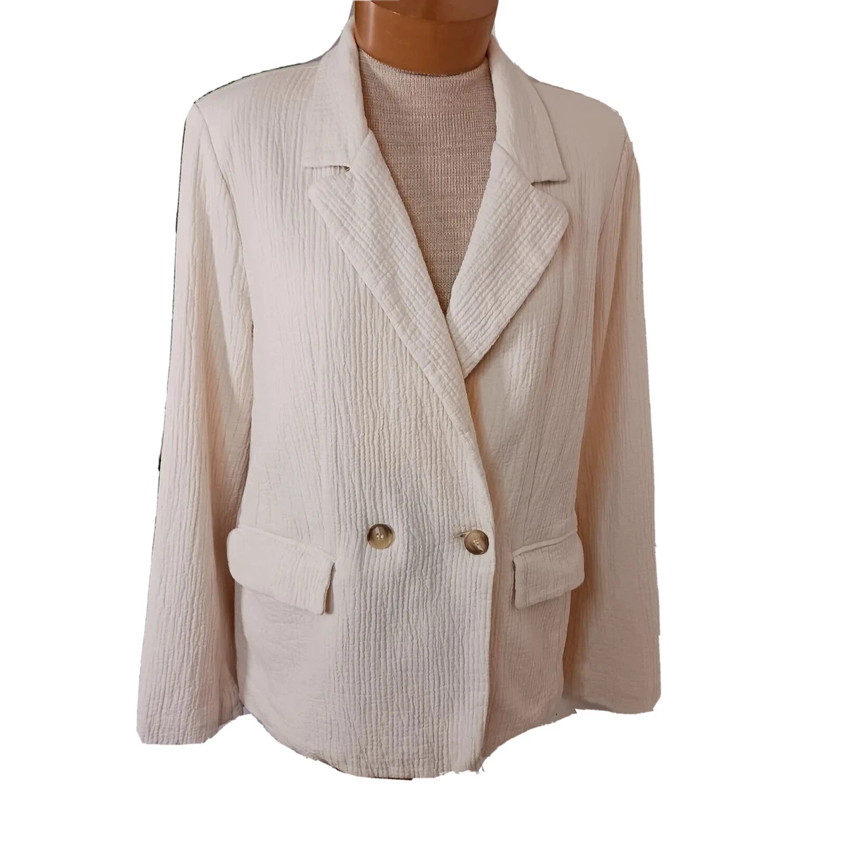 Blazer Forever 21 – Femme, Bordeaux, Taille S, Coton, Courte