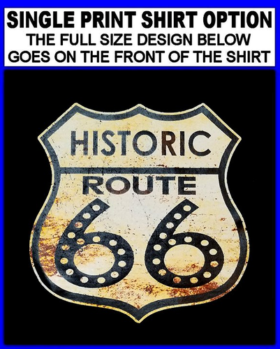 Get Your Kicks Route 66 Sign Old School Hot Rodder Biker Motorcycle T-shirt XT3 - Picture 4 of 24