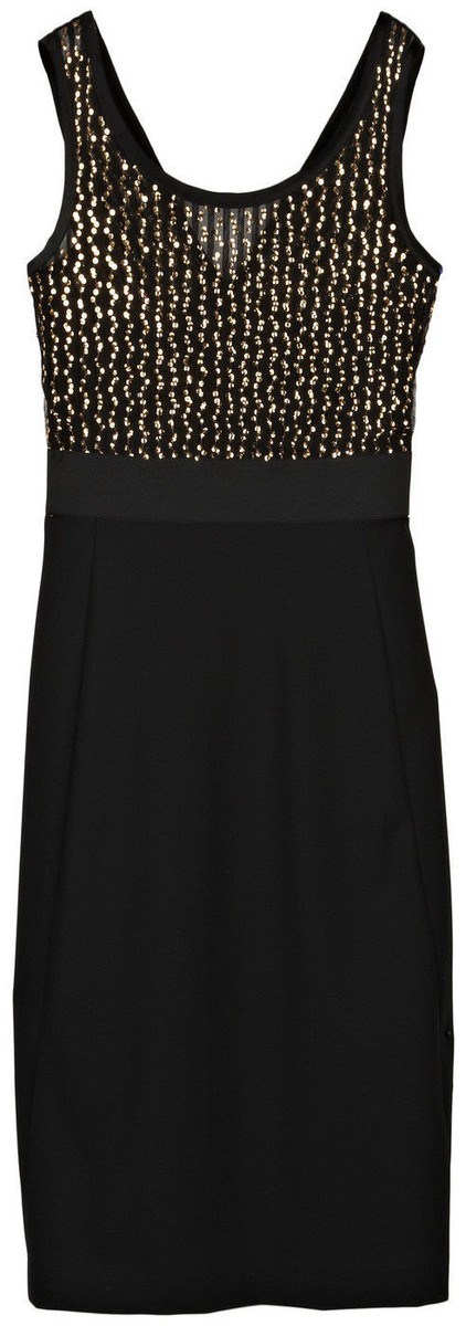 DKNY Gold Sequined Bodice Black Dress 6 | eBay DKNY Gold Sequined Bodice Black Dress 6 | eBay