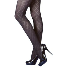 NWT 3 Pairs, Fashion Tummy Smoother Tights for Women, Textured Tall