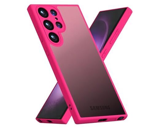 for Samsung Case [10FT Military Drop Protection] [Anti Galaxy S24 Ultra Pink