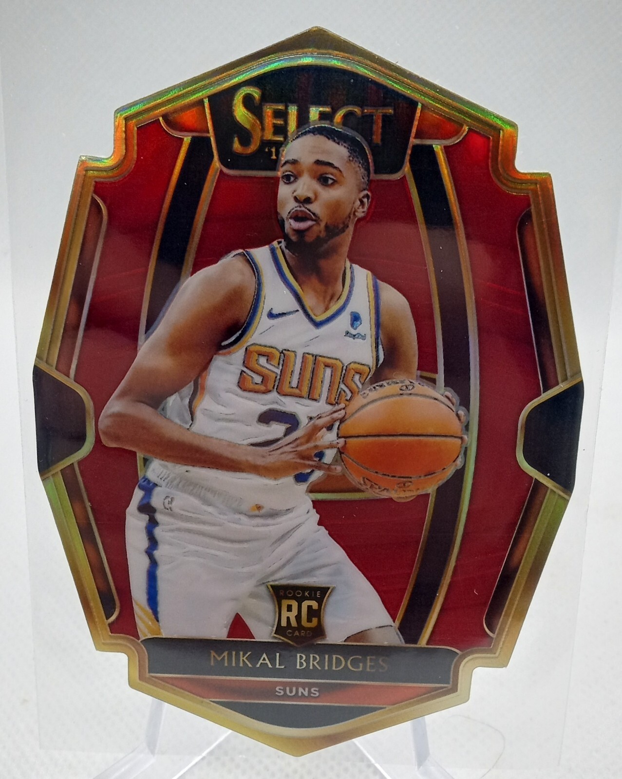 2018-19 Select Premier Maroon Prizm Die Cut Rookie- Mikal Bridges /175 Suns!