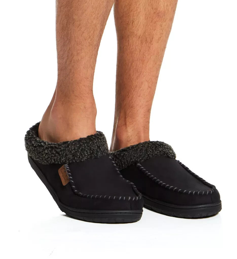 Dearfoams Black Clog Slippers Dearfoams Men's Warner Indoor