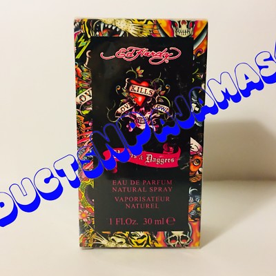 Ed Hardy HEARTS & DAGGERS Eau de Parfum  1.0oz/30ml SEALED IN RETAIL BOX