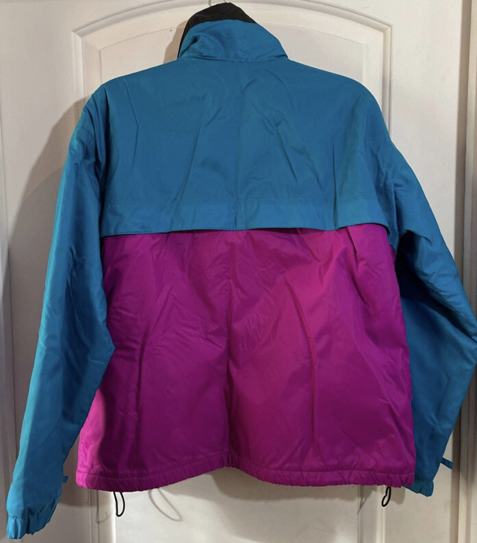 Vintage Columbia Teal Purple 80s 90s Nylon Sport Jacket Ski