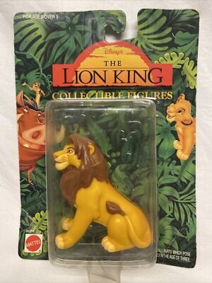 Vintage 90s The Lion King collectible Figure Toy ADULT SIMBA Sealed Mattel