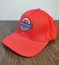 Moffett Engineering Hat Leather Strap Back Buckle Red Cap Cargotec Inc