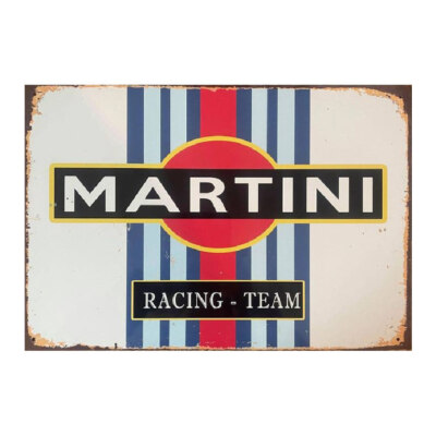 Martini Racing Team Metall Werbung Wandschild