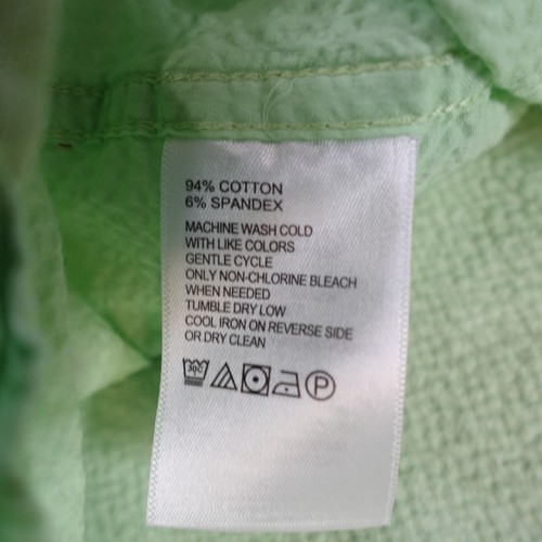 Tommy Bahama Shirt L Green Seersucker Short Sleeve Stretch Nova Wave NEW DEFECT - Picture 7 of 11