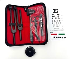 Medical Diagnostic Kit 7-Piece Reflex With Tuning Forks  & Penlight Pre-Owned