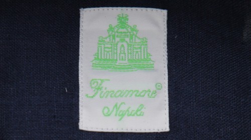 $400 Finamore Napoli Navy Blue Shirt - Extra Slim - S US/S EU - (FN716242) - Picture 4 of 4