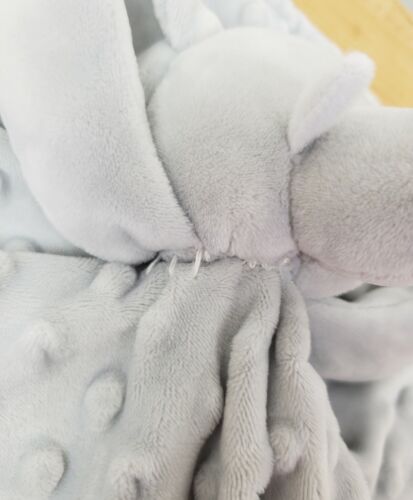 K Baby Elefant Lovey Minky Punkte grau weiß Sicherheitsdecke Kmart 15" - Bild 8 von 9