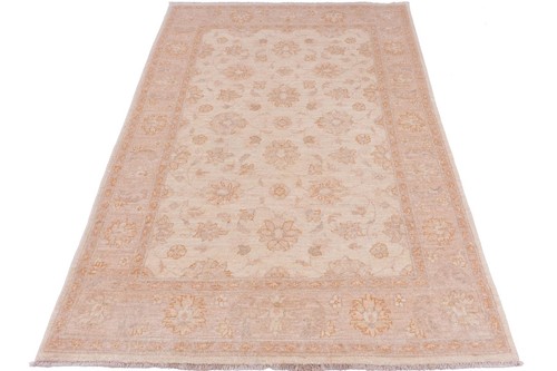 Afghan Chobi Ziegler Teppich Handgeknüpft 120x180 Beige Orientalisch Wolle - Picture 2 of 7