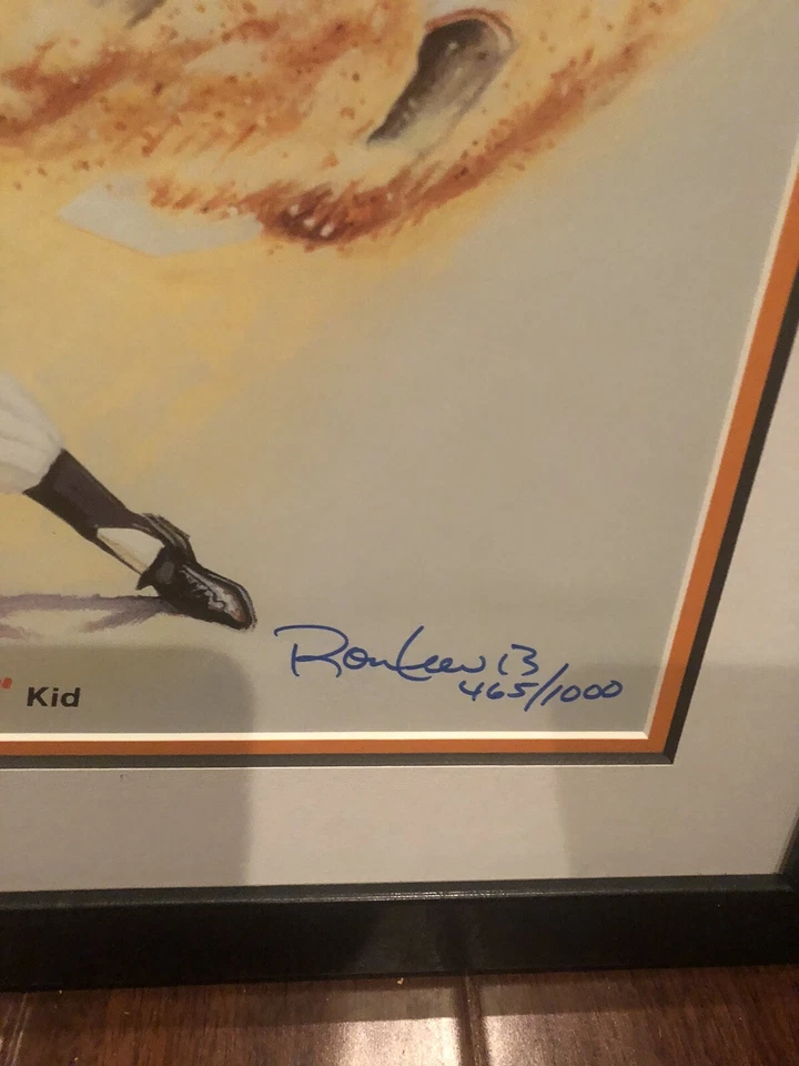 WILLIE MAYS SIGNED AUTO 16x20  RON LEWIS SAY HEY KID LITHOGRAPH Framed - Image 3 of 4