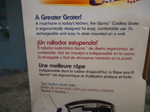 RALLADOR DE QUESO INALÁMBRICO BLACK & DECKER GIZMO GG200 (nuevo) ^ - Imagen 6 de 10