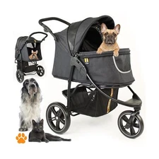 My Duque: Pet 3-Wheel Stroller - for Dog, Cat & Pets Up to 70 lbs, Front 360-...