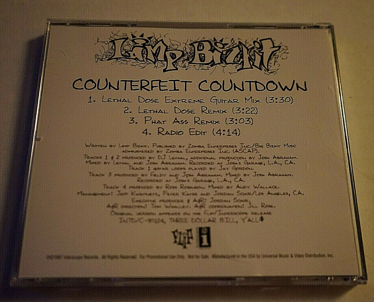 Limp Bizkit Counterfeit Countdown 4 Tracks Promo CD 1997
