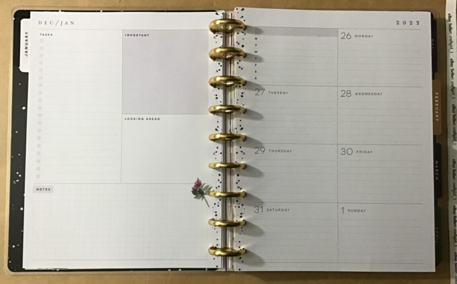 NEW! Happy Planner 2023 BEAUTIFUL BLOOMS Deluxe CLASSIC Dashboard Layout 12  Mos. 673807665408 | eBay