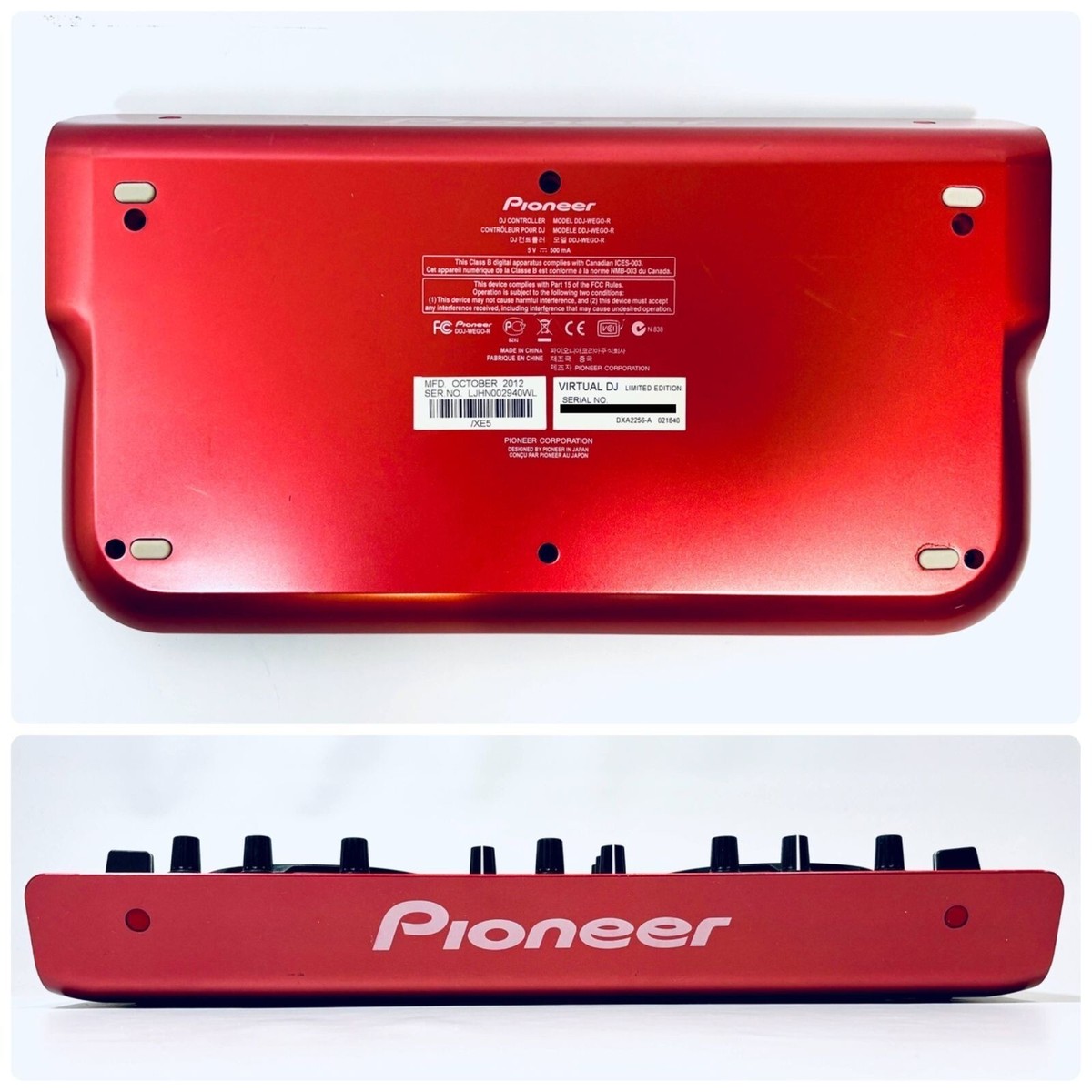 Pioneer DDJ-WEGO DJコントローラー パイオニア　レッド DDJ-WeGO2-R (archived) Multi-colour, compact DJ software