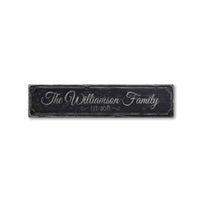 Family Name, Custom Wedding Gift - Rustic Distressed Wood Sign