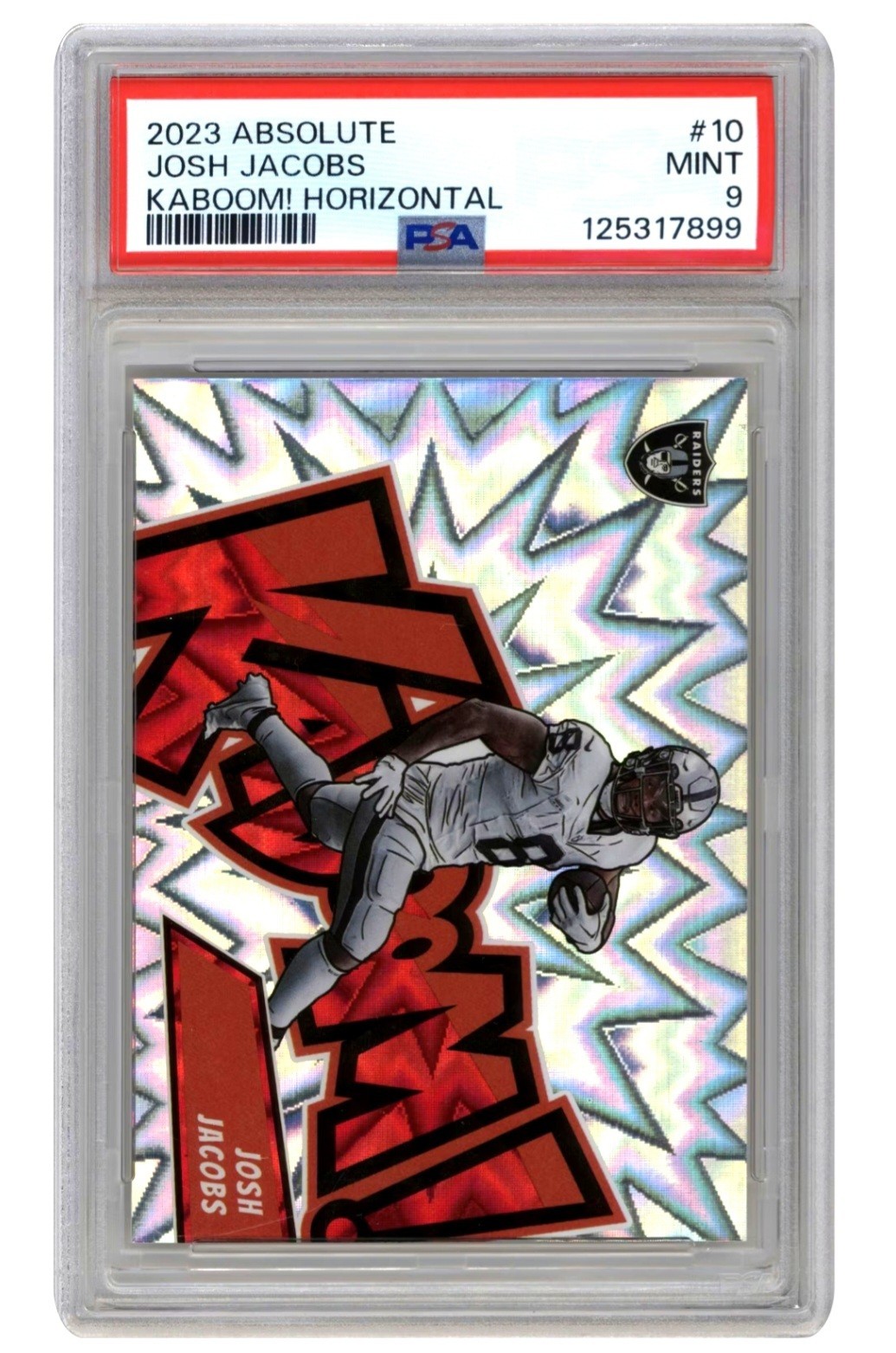 2023 Panini Absolute - Kaboom! Horizontal Josh Jacobs #10