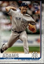 Chance Adams 2019 Topps New York Yankees Rookie #98