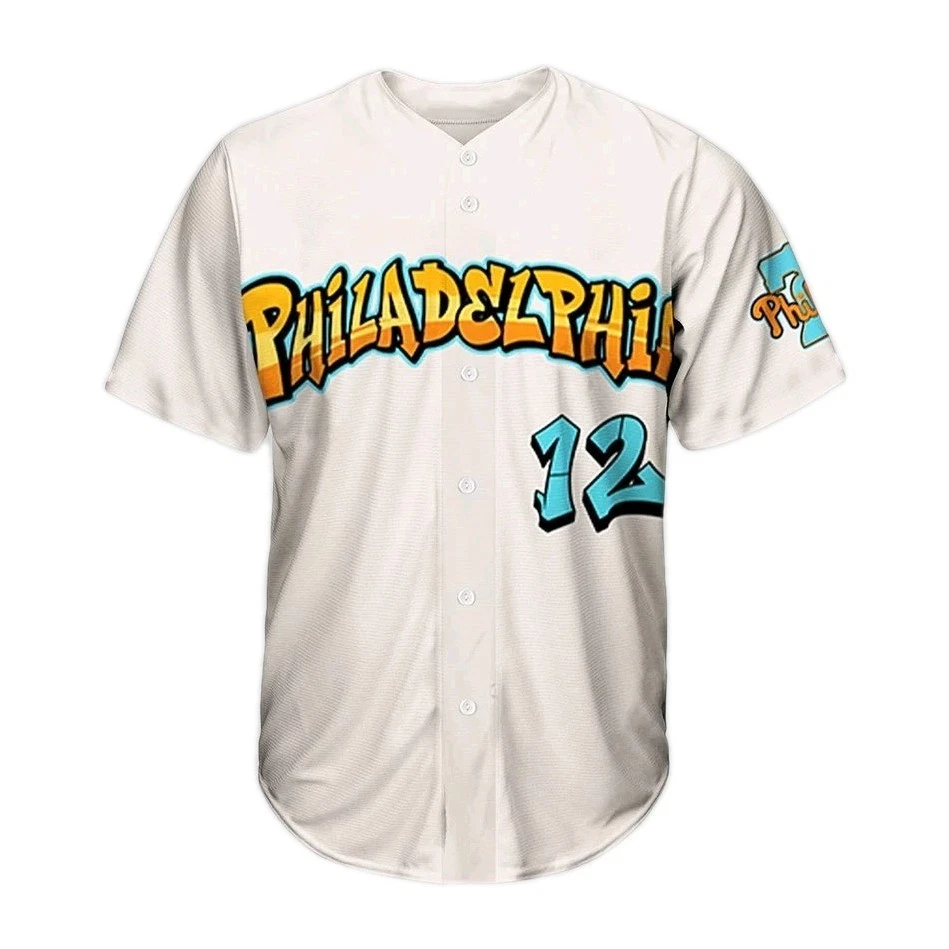Custom 2025 Philadelphia Phillies Graffiti Edition 3D Print Multicolor Jersey