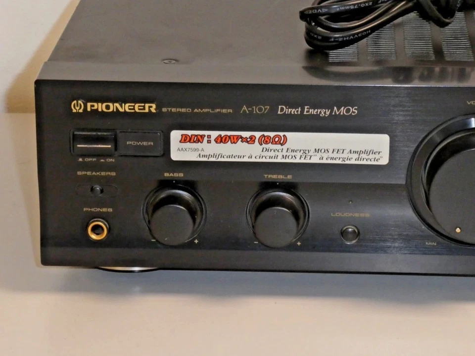 Pioneer A-107 Stereo Verstärker in Schwarz, 2 Jahre Garantie - Bild 2 von 4