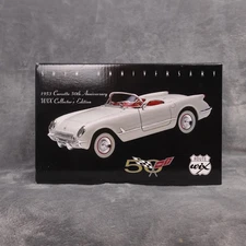 Vintage WIX 1953 Corvette 50th Anniversary 1/24 Die-Cast Model Car White Red COA