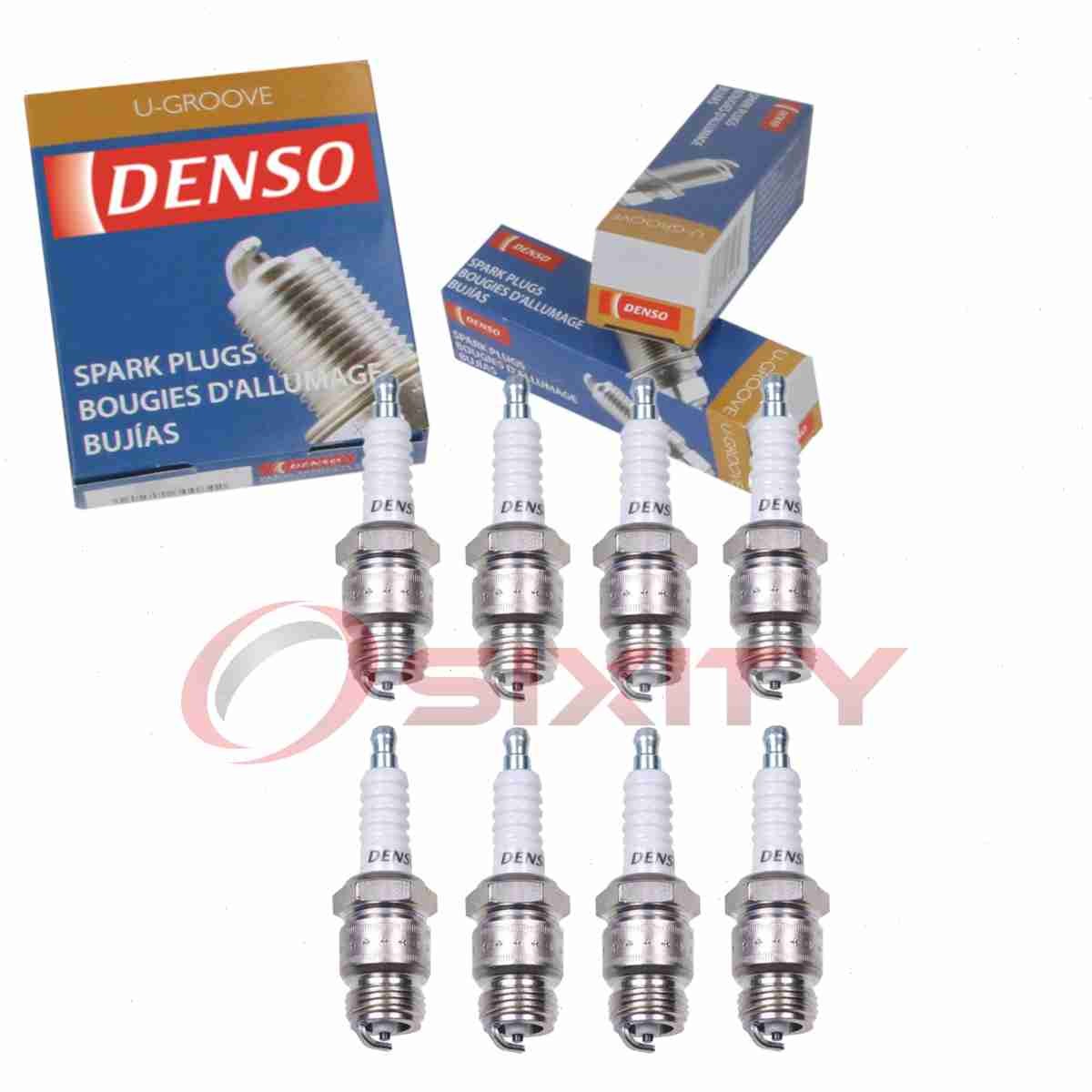 8 pc Denso Standard U-Groove Spark Plugs for 1972-1973 Ford P-350 5.0L 5.9L op