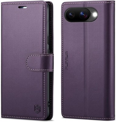 Wallet Case for Google Pixel 9a, RFID Blocking Credit Card Holder, PU Leather Fo