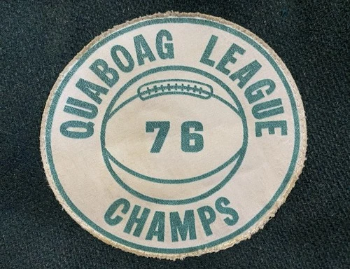 Vintage 70s Varsity Jacket Mens Small Green Wool Preppy Quaboag League Champs image 7