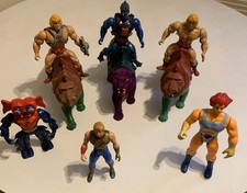 Job Lot Of 9 Vintage He-Man/ Thundercats Etc Figures 1980?s Good Used Condition