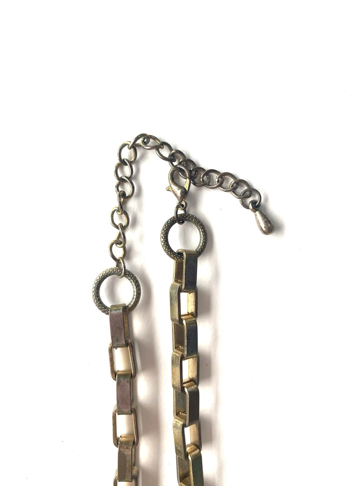 Dark Metal Multi Chain Strand Statement Necklace … - image 3