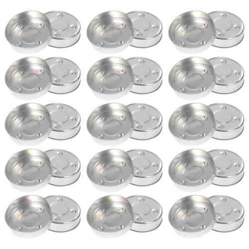 2 Count Aluminum Candle Bottom Shell Tea Light Holder Holders Case - Picture 6 of 12
