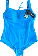 women's One-Piece Swimsuit Sportswear Blue SizeL/XL Swimming Costume Slimming