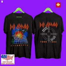 New Apparel 1983 Def Leppard Pyromania Tour Unisex Tee Merch Concert Fan Design
