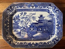 Burleigh Ware Willow Plate Good Condition Blue and White Willow Pattern