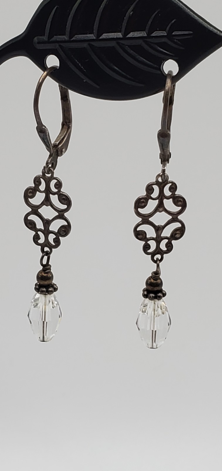 Dangling Interacted Sterling silver & crystal pie… - image 10