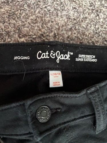 Girls Cat and Jack Jegging Pants Size Large (10-12) Color-Black CL1 - Picture 3 of 3