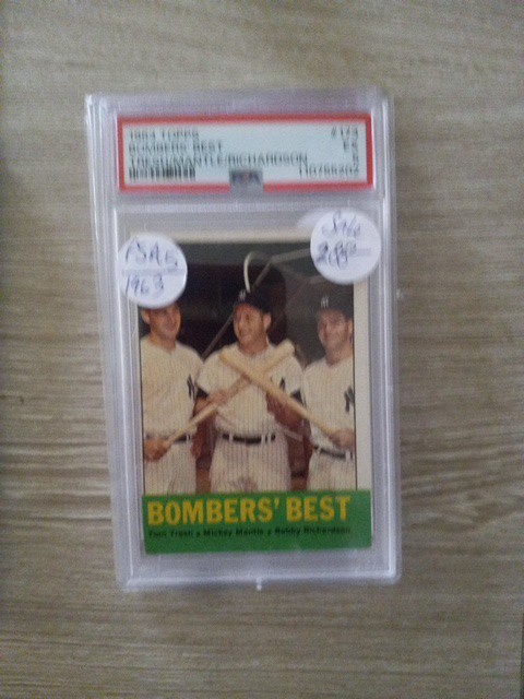 Mickey Mantle Bomber's Best 1963 Topps PSA 5 #173 Yankees L@@K! Free Shipping!!! view 3