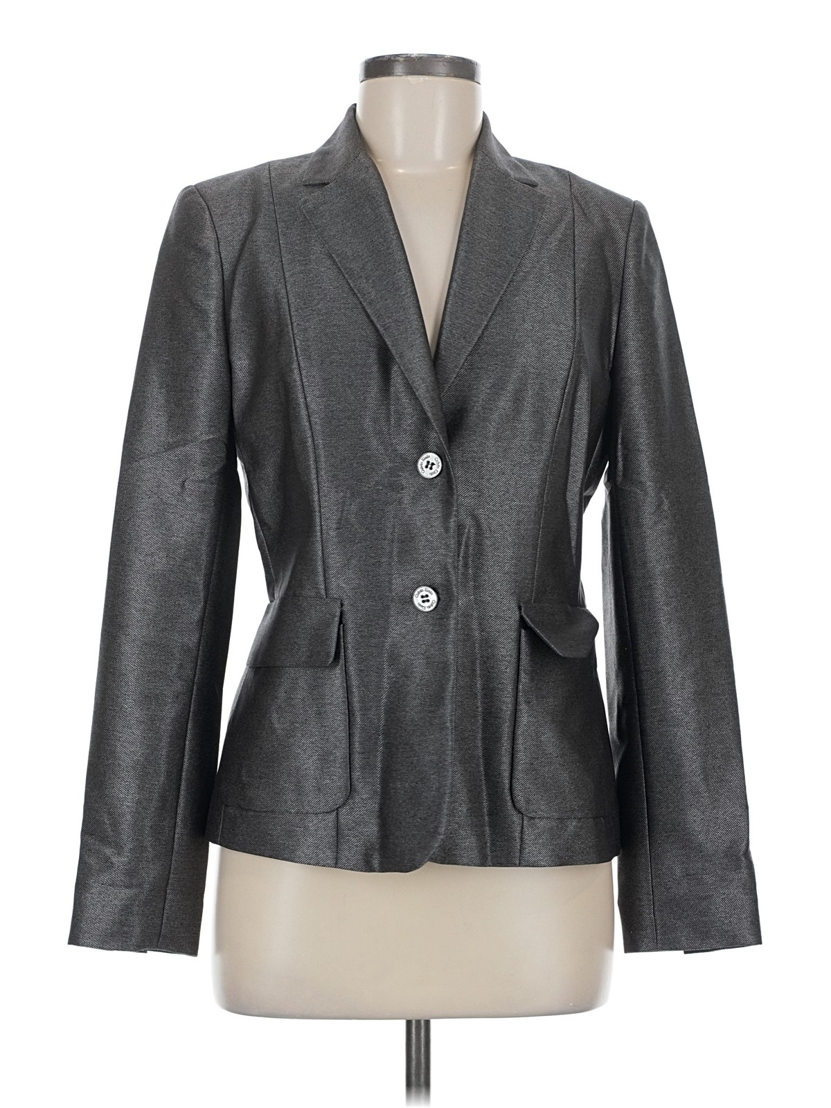 Calvin Klein Women Gray Blazer 6