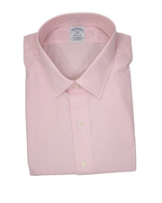 Brooks Brothers Regular Non-Iron Stretch Supima 18-36/37 Ainsley Collar Pink
