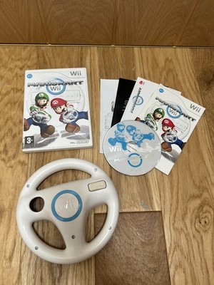 Mario Kart Wii Nintendo Wii mit offiziellem Lenkrad komplettes Handbuch PAL 