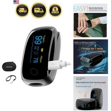 Rechargeable Pulse Oximeter Fingertip Oxygen Monitor Fingertip with SpO2 Puls...