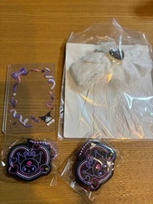 Sanrio Kuromi Rubber Keychain Coin Case Ribbon Charm Unused