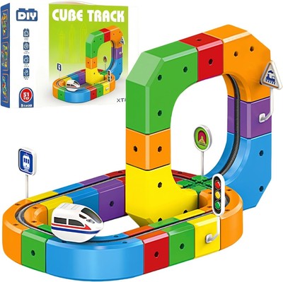 Track Fusion 3D Zugstrecken - 51 Stück 3D Infinity Cube Gleis